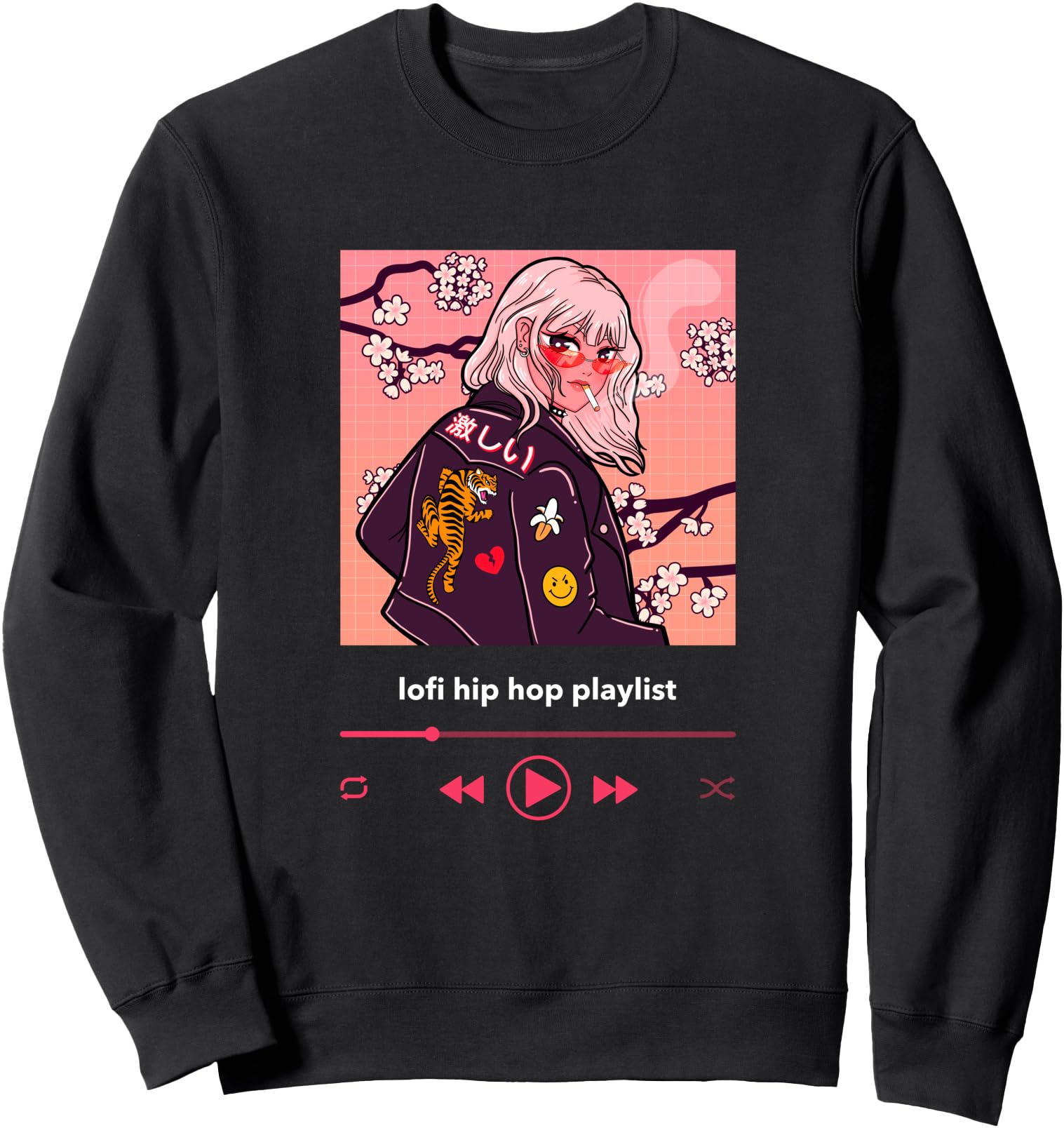 Handcrafted Lofi Music Lofi Aesthetic Hoodie - Custom Art Print Men Women - T-Shirt, Sweatshirt, Hoodie