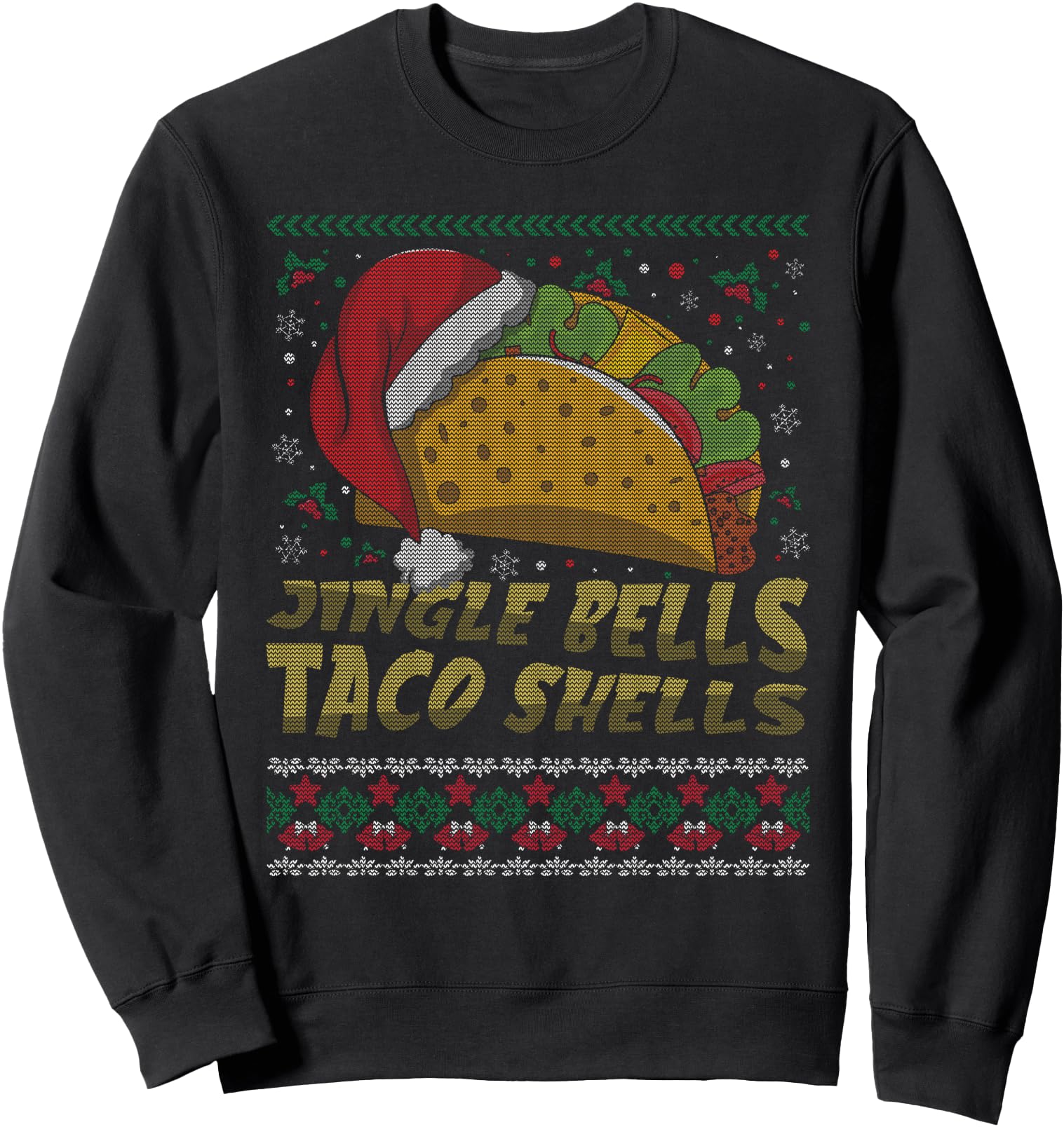 Exclusive Love Taco Winter Santa Ugly Sweatshirt - Graphic Print for Adults - T-Shirt, Sweatshirt, Hoodie
