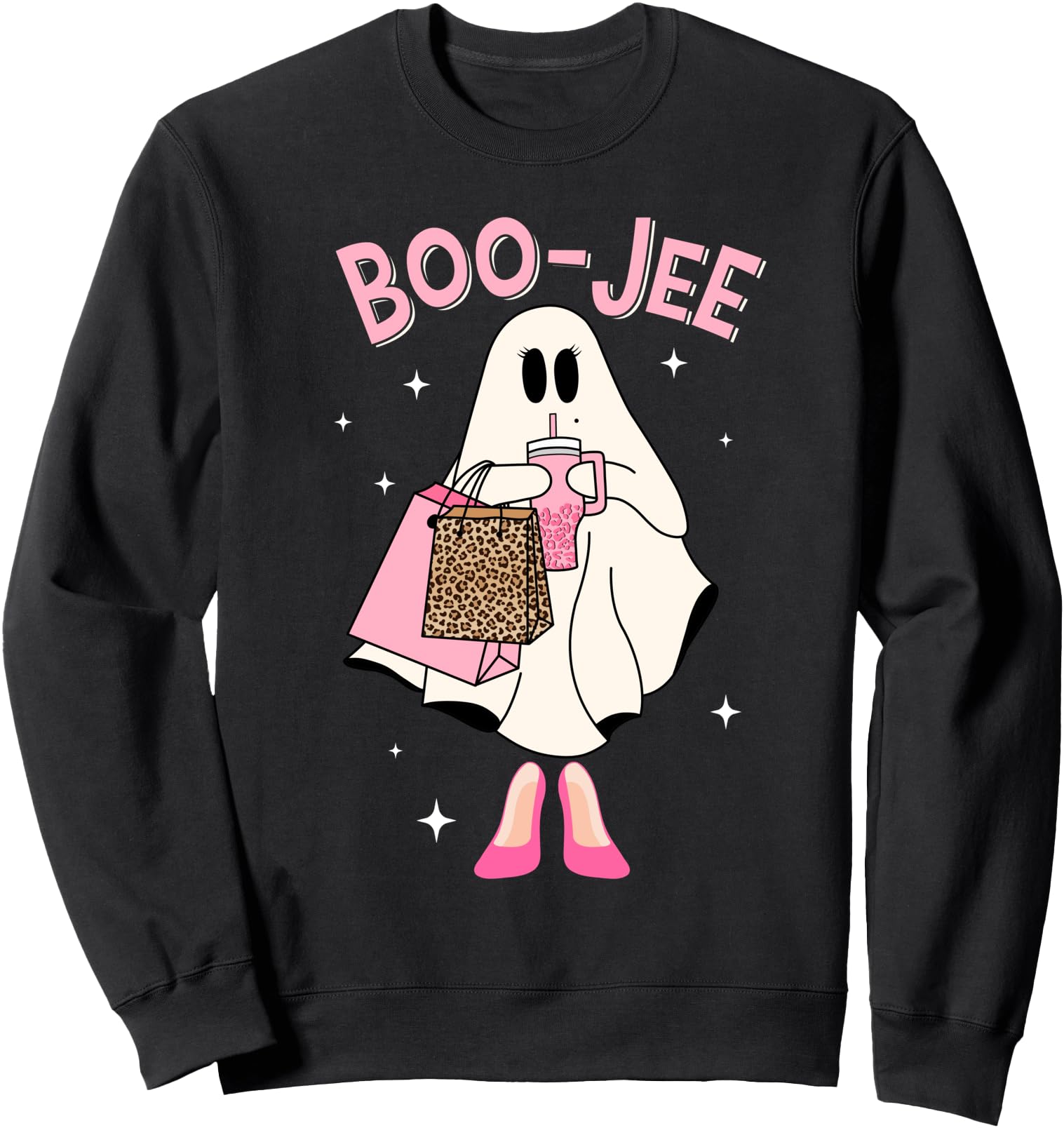 Spooky Season Ghost Halloween Boujee Boo Hoodie - Trendy Graphic Men Women - T-Shirt, Sweatshirt, Hoodie
