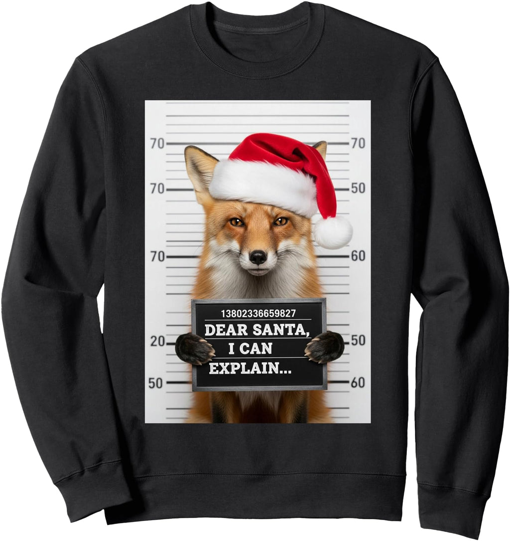 Original Dear Santa I Can Explain Fox T-Shirt - Minimalist Print Unisex - T-Shirt, Sweatshirt, Hoodie