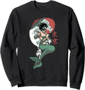 Geisha Mermaid Skeleton Tokyo Sun Hoodie - Minimalist Print Men Women - T-Shirt, Sweatshirt, Hoodie