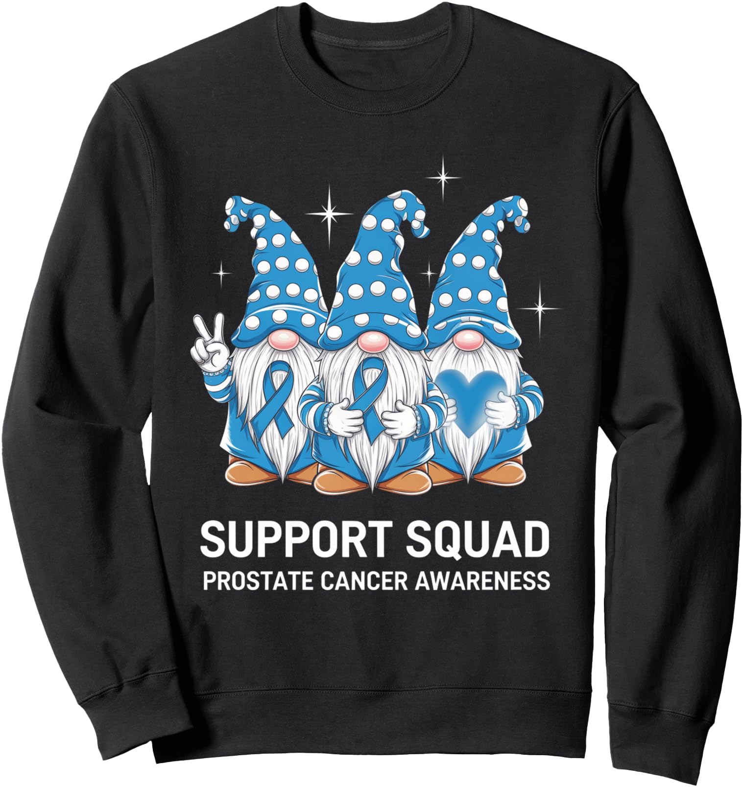 Prostate Cancer Awareness Gnome Support T-Shirt - Custom Art Print Unisex - T-Shirt, Sweatshirt, Hoodie