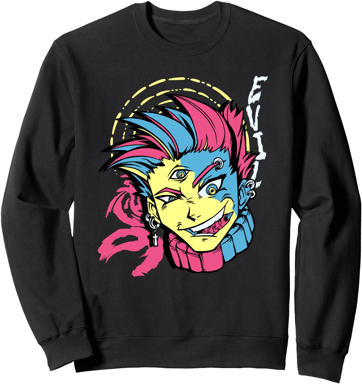Exclusive Evil Anime Three Eyes Japanese Hoodie - Streetwear Style Unisex - T-Shirt, Sweatshirt, Hoodie