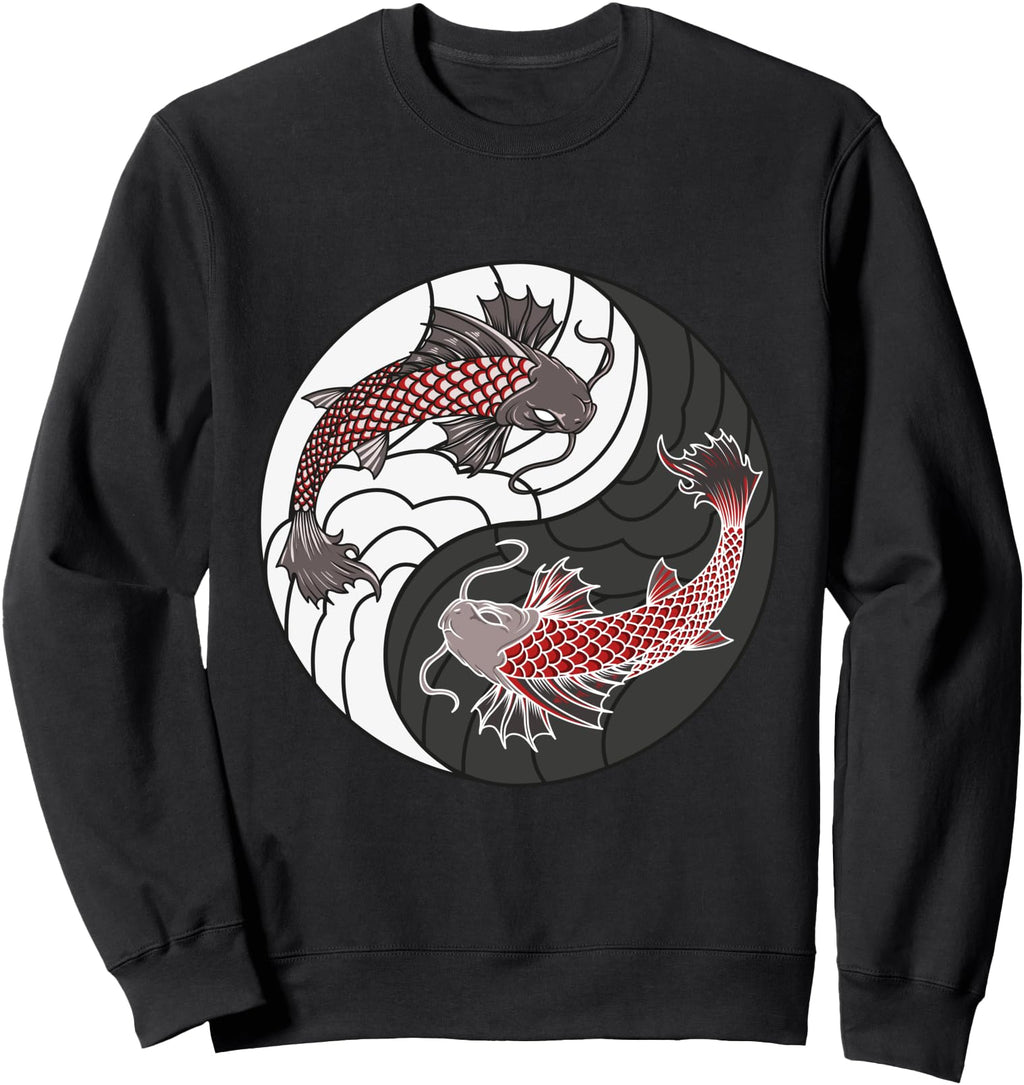 Handcrafted Yin Yang Japanese Koi T-Shirt - Casual Everyday Wear Unisex - T-Shirt, Sweatshirt, Hoodie