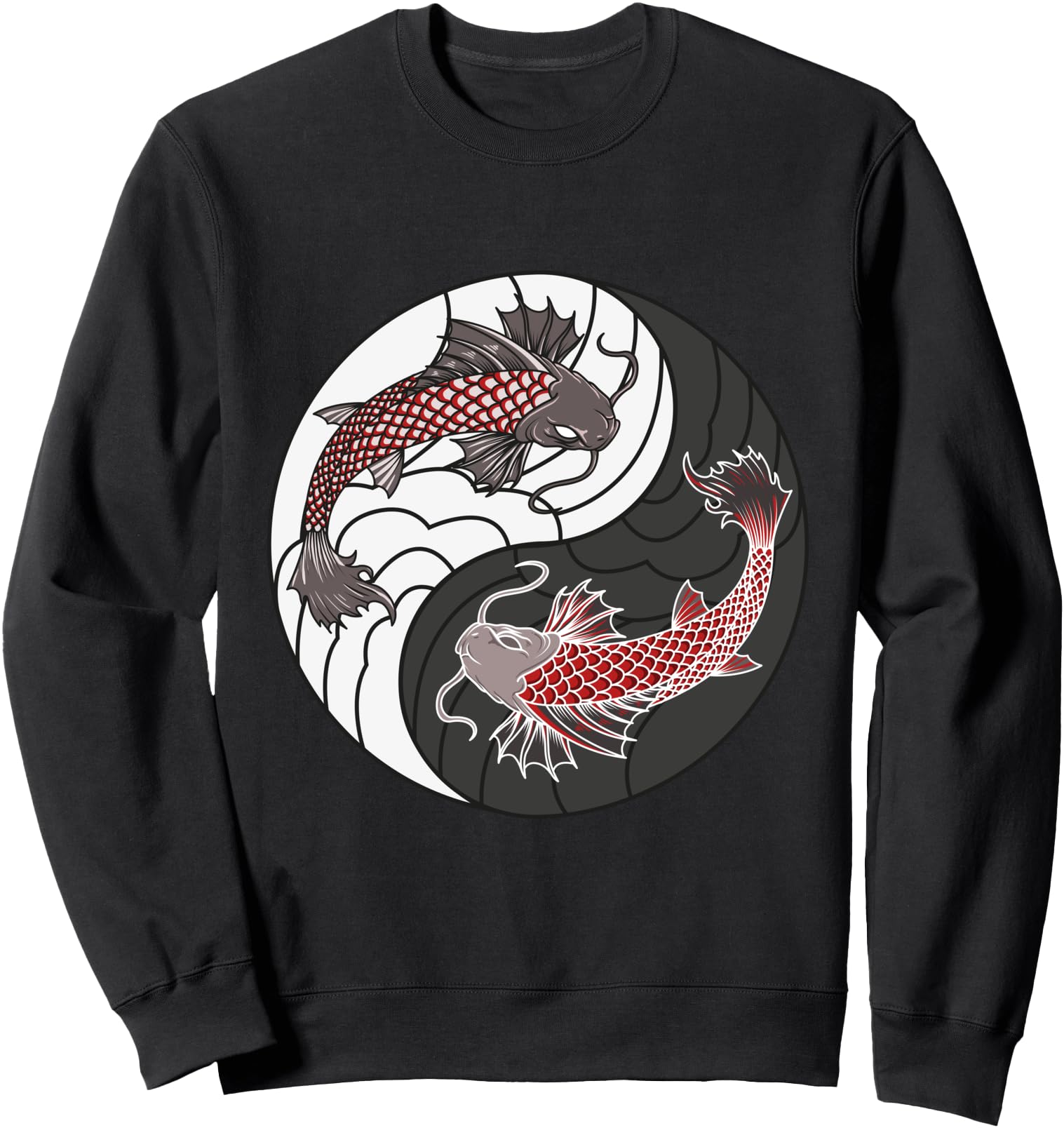 Handcrafted Yin Yang Japanese Koi T-Shirt - Casual Everyday Wear Unisex - T-Shirt, Sweatshirt, Hoodie