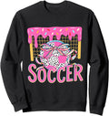 Girly Soccer Coquette Bow Ice Cream Sweatshirt - Trendy Graphic for Adults - T-Shirt, Sweatshirt, Hoodie