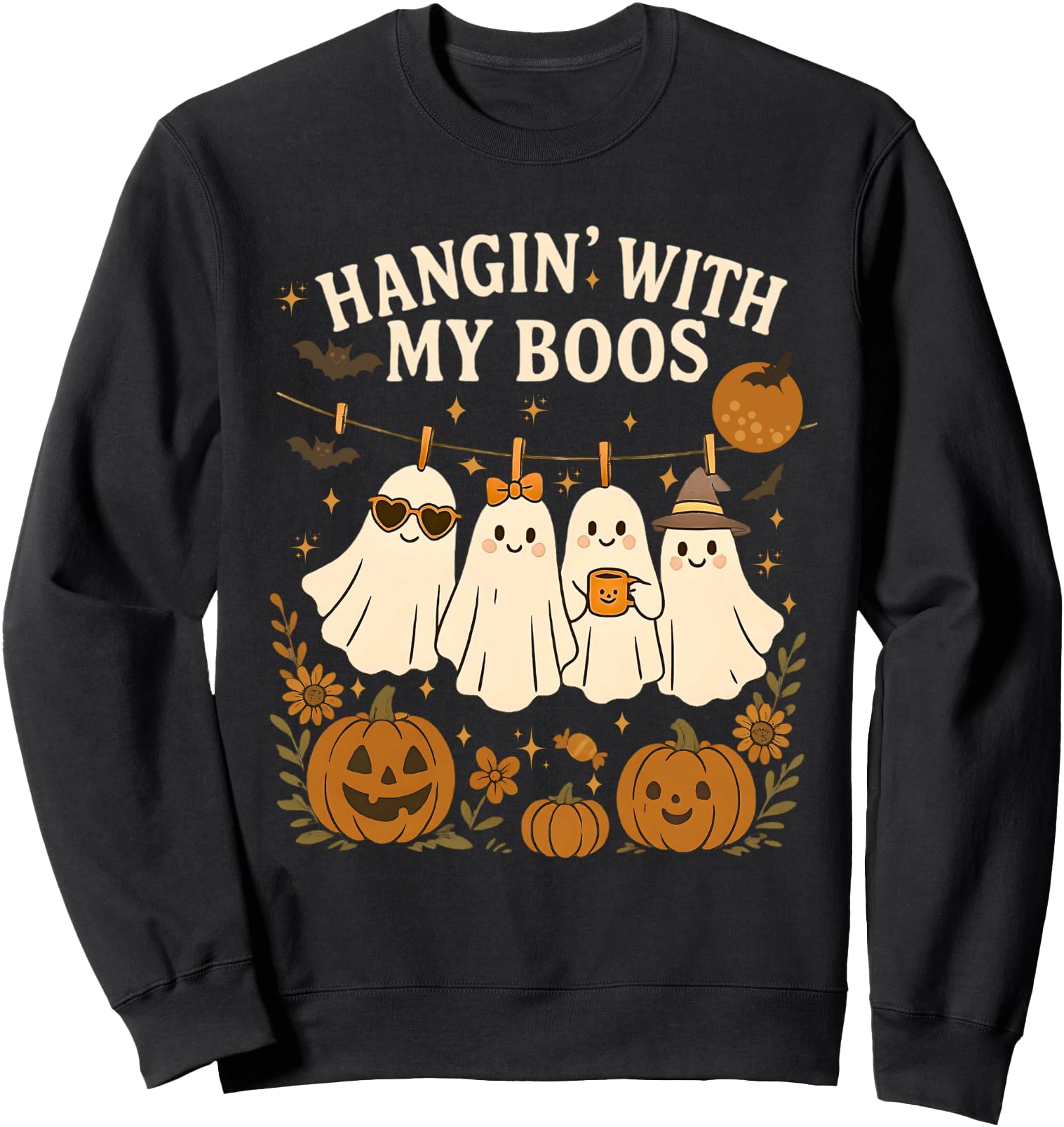 Authentic Hanging My Boos Ghost T-Shirt - Trendy Graphic for Adults - T-Shirt, Sweatshirt, Hoodie