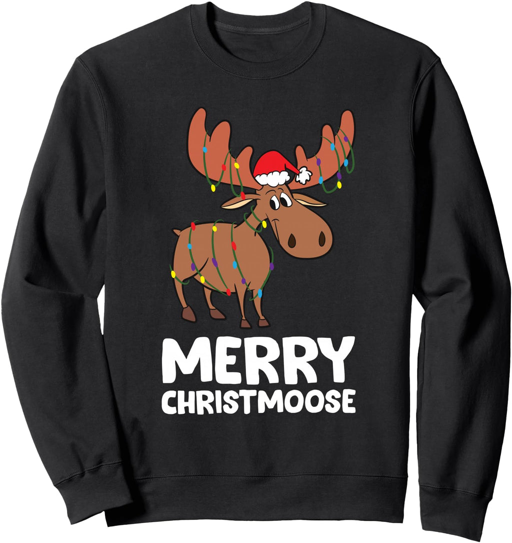 Original Merry Merry Christmoose Sweatshirt - Graphic Print for Adults - T-Shirt, Sweatshirt, Hoodie