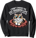 Cat Grandpa Life Chose Me Sunglasses T-Shirt - Unique Graphic Men Women - T-Shirt, Sweatshirt, Hoodie