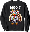 Exclusive Turkey Moo Thanksgiving Turkey Hoodie - Unique Graphic Unisex - T-Shirt, Sweatshirt, Hoodie