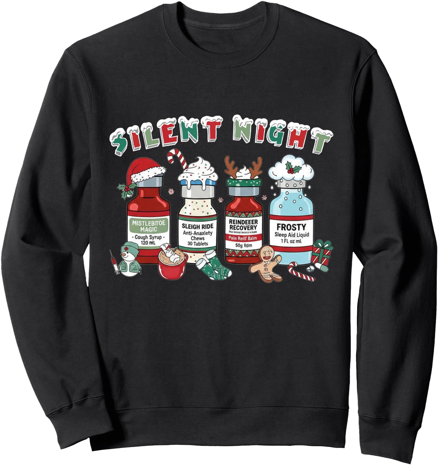 Handcrafted Propofol Silent Night Icu T-Shirt - Graphic Print Men Women - T-Shirt, Sweatshirt, Hoodie