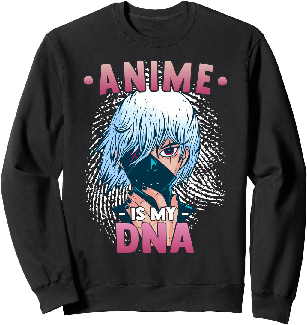 Anime Is My Dna Anime Otaku Hoodie - Minimalist Print for Adults - T-Shirt, Sweatshirt, Hoodie