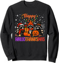 Handcrafted Happy Hallothanksmas Racoon Hoodie - Graphic Print Men Women - T-Shirt, Sweatshirt, Hoodie