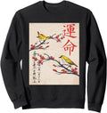 Japanese Art Birds Tree Japanese Sweatshirt - Aesthetic Graphic Men Women - T-Shirt, Sweatshirt, Hoodie