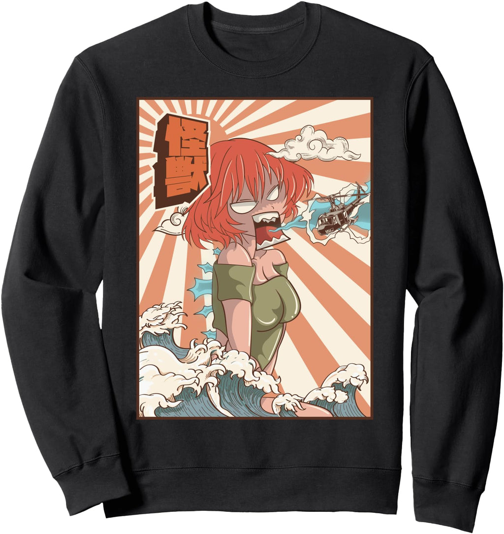 Authentic Kaiju Anime Japanese Sweatshirt - Novelty Apparel for Adults - T-Shirt, Sweatshirt, Hoodie