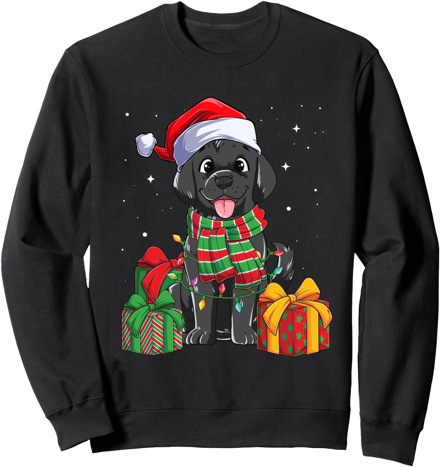 Black Labrador Retriever Lights Lab T-Shirt - Trendy Graphic for Adults - T-Shirt, Sweatshirt, Hoodie