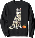 Handcrafted Mummy Husky Dog Halloween T-Shirt - Unique Graphic for Adults - T-Shirt, Sweatshirt, Hoodie