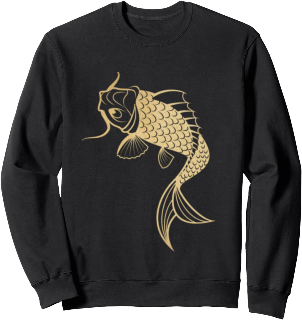 Authentic Gold Chinese Carp Asian Hoodie - Streetwear Style for Adults - T-Shirt, Sweatshirt, Hoodie