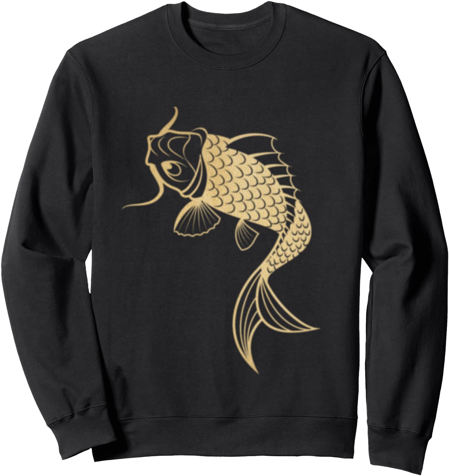 Authentic Gold Chinese Carp Asian Hoodie - Streetwear Style for Adults - T-Shirt, Sweatshirt, Hoodie