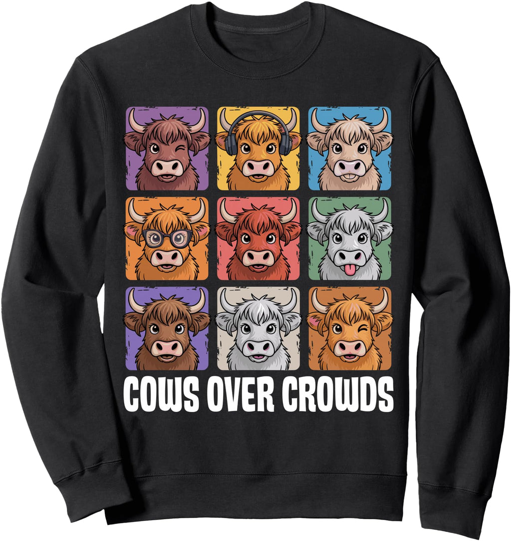 Cows Over Crowds Western Moody Highland T-Shirt - Minimalist Print Unisex - T-Shirt, Sweatshirt, Hoodie