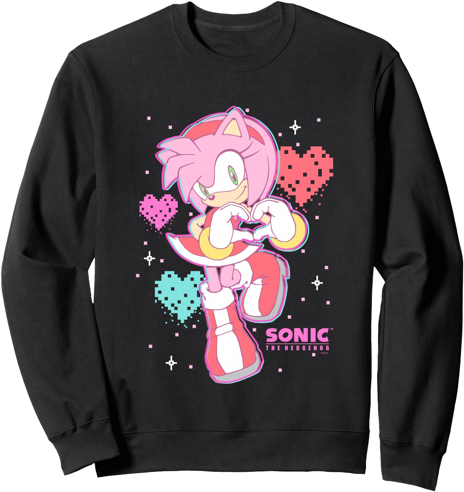 Handcrafted Sonic Hedgehog Valentine T-Shirt - Custom Art Print for Adults - T-Shirt, Sweatshirt, Hoodie