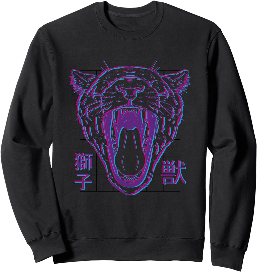 Tiger Vaporwave Aesthetic Japanese T-Shirt - Custom Art Print for Adults - T-Shirt, Sweatshirt, Hoodie