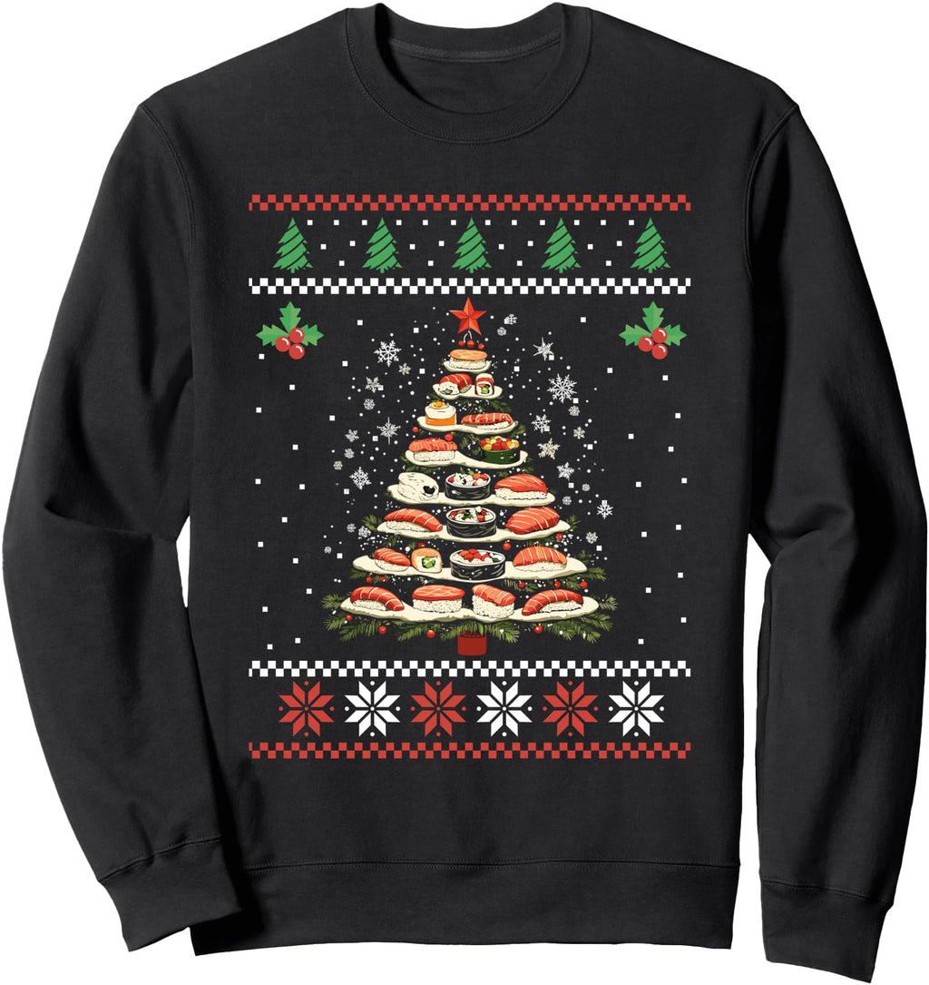 Sushi Tree Japanese Ugly Exclusive Hoodie - Graphic Print Men Women - T-Shirt, Sweatshirt, Hoodie