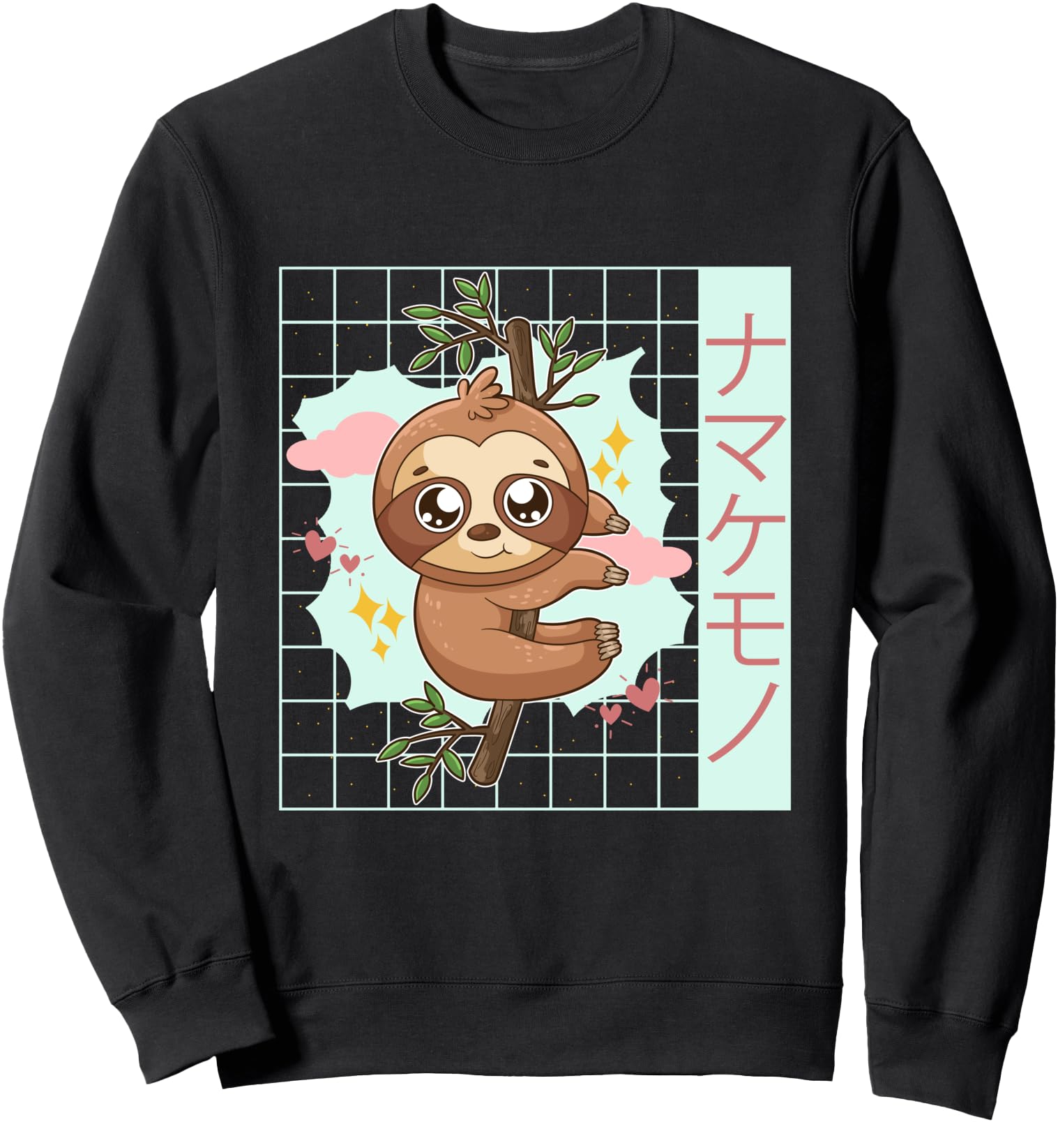 Sloth Kawaii Anime Otaku Japanese Hoodie - Minimalist Print Men Women - T-Shirt, Sweatshirt, Hoodie