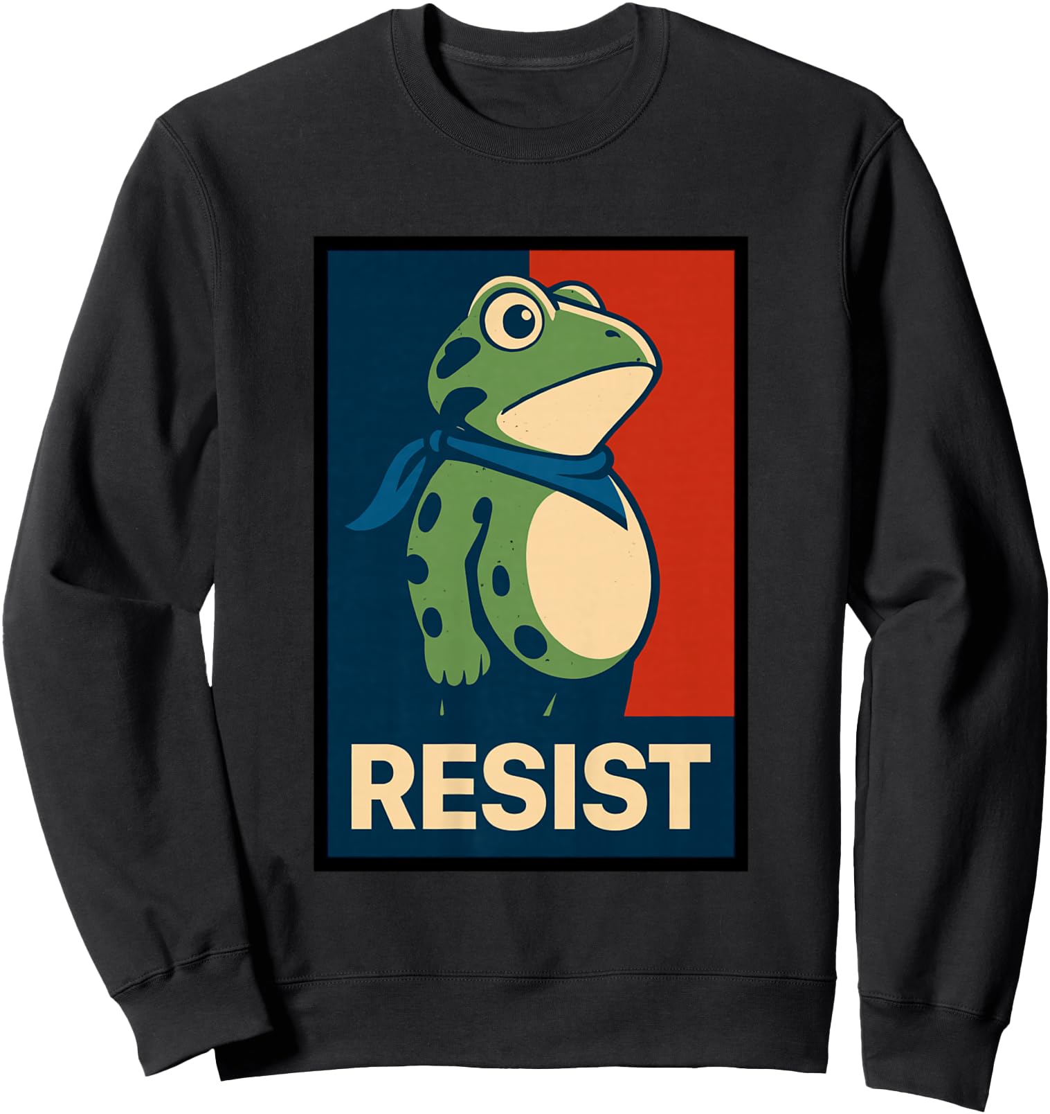 Resist Frog Portland Frog Protest Sweatshirt - Minimalist Print Men Women - T-Shirt, Sweatshirt, Hoodie