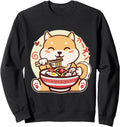 Exclusive Kawaii Shiba Inu Eating Ramen T-Shirt - Graphic Print Unisex - T-Shirt, Sweatshirt, Hoodie