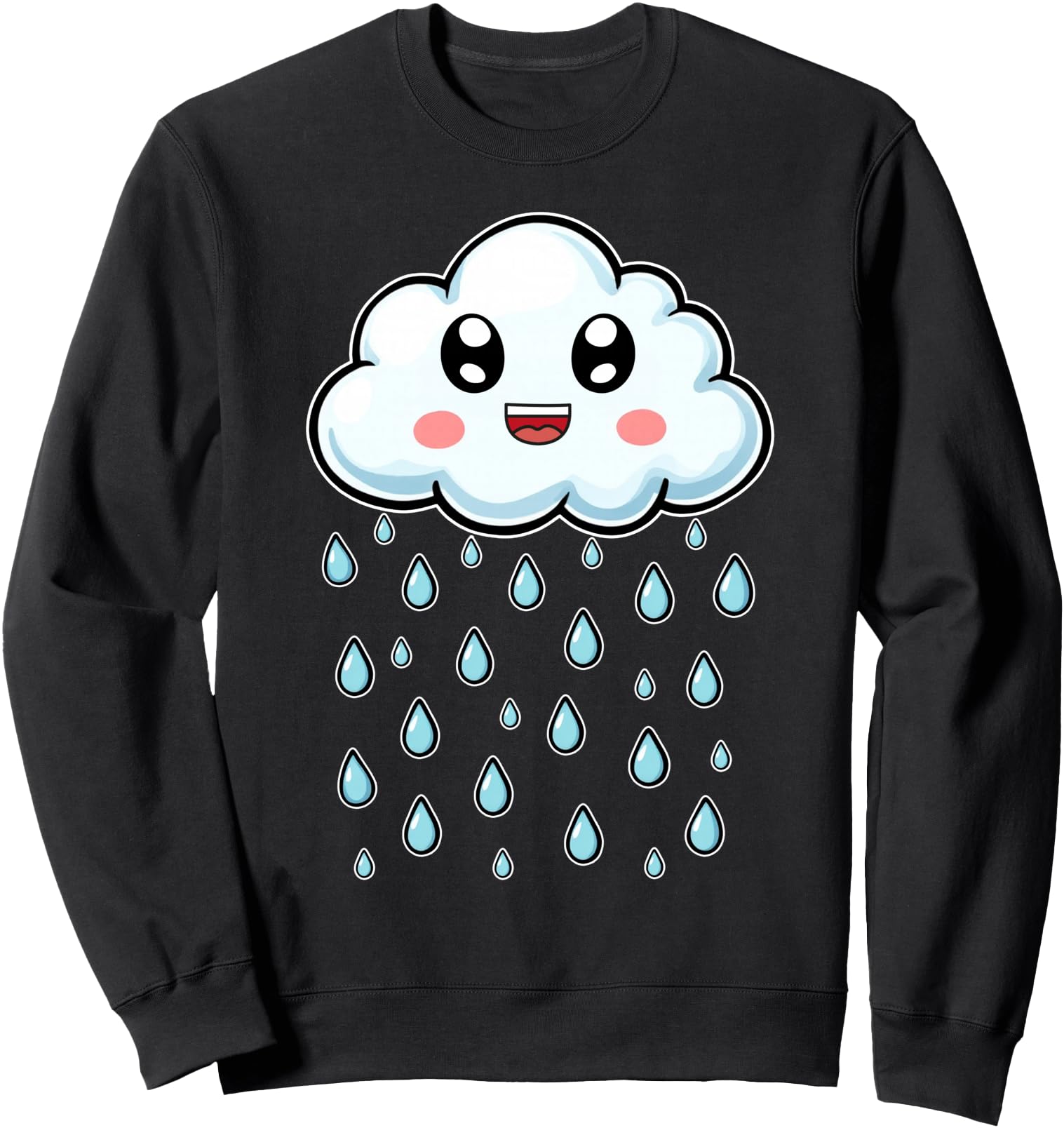 Original Cloud Raindrops Water White Sweatshirt - Trendy Graphic Unisex - T-Shirt, Sweatshirt, Hoodie