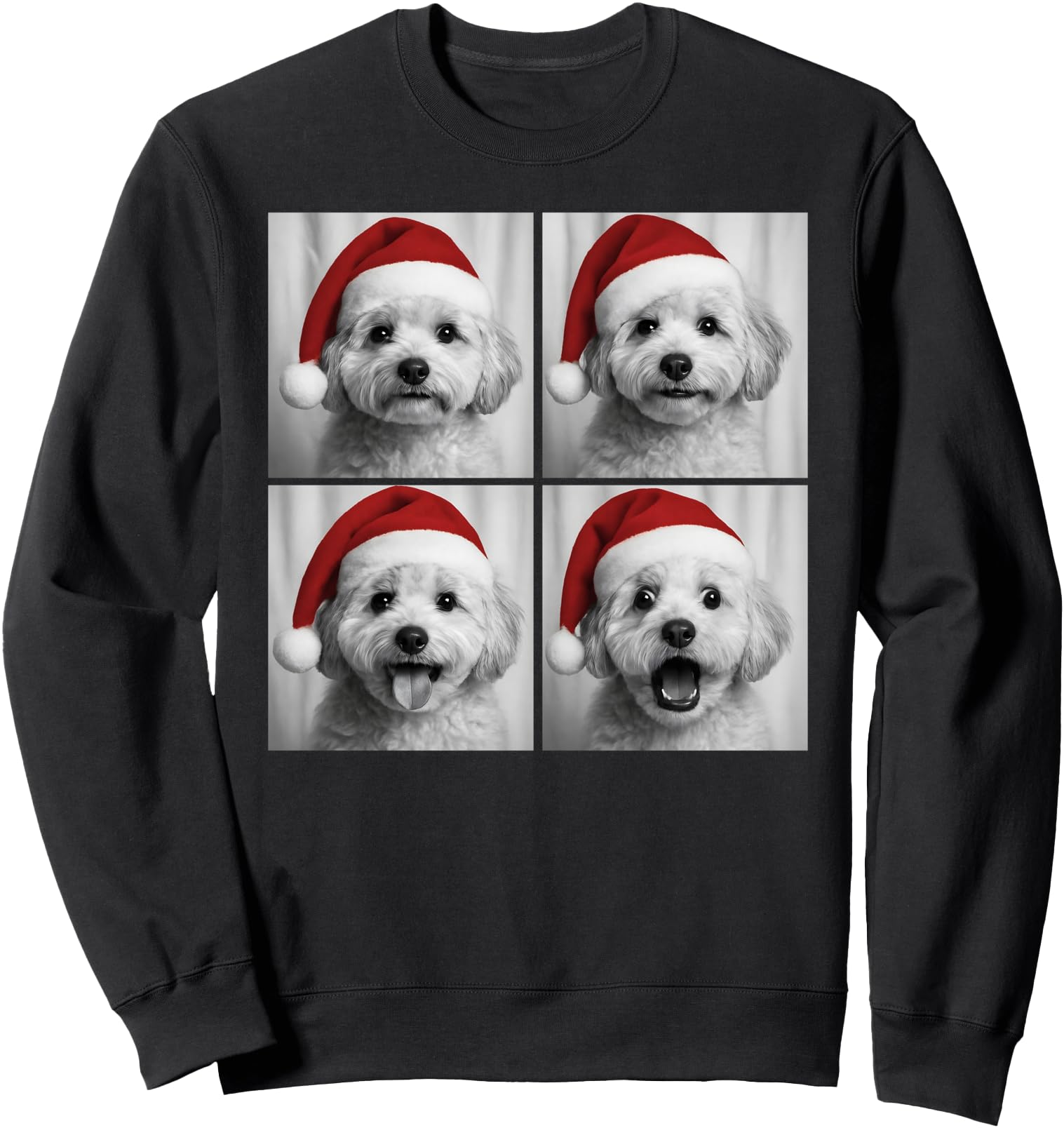 Handcrafted Maltipoo Santa Doodle Dog Sweatshirt - Streetwear Style Unisex - T-Shirt, Sweatshirt, Hoodie