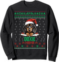 Handcrafted Dachshund Doxie Santa T-Shirt - Custom Art Print Men Women - T-Shirt, Sweatshirt, Hoodie