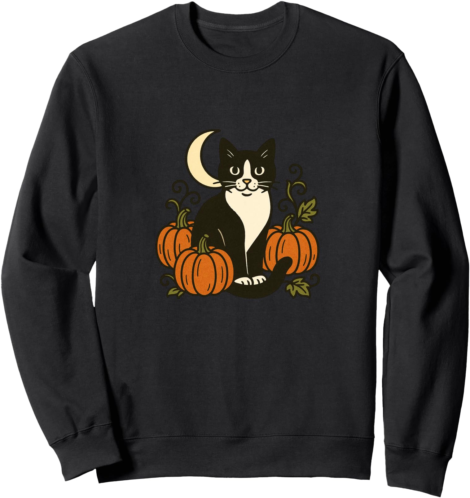 Original Tuxedo Cat Spooky Pumpkin Sweatshirt - Streetwear Style Men Women - T-Shirt, Sweatshirt, Hoodie