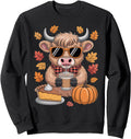 Scottish Highland Cow Thanksgiving Hoodie - Minimalist Print for Adults - T-Shirt, Sweatshirt, Hoodie