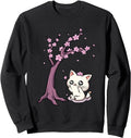 Original Kawaii Cat Cherry Blossom Hoodie - Streetwear Style for Adults - T-Shirt, Sweatshirt, Hoodie
