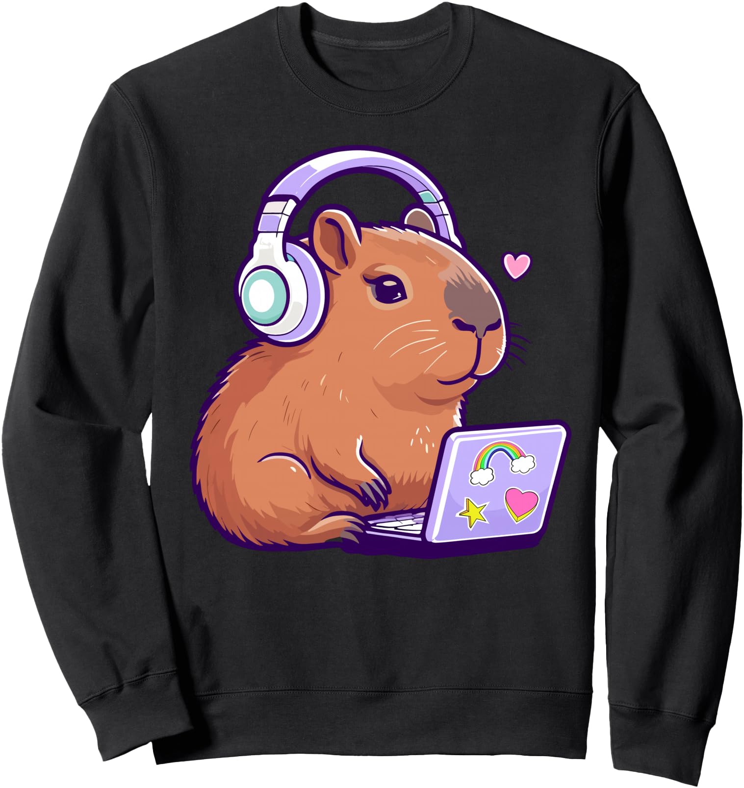 Original Capybara Pastel Kawaii Sweatshirt - Minimalist Print Unisex - T-Shirt, Sweatshirt, Hoodie