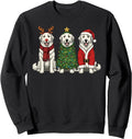 Handcrafted Great Pyrenees Santa Sweatshirt - Custom Art Print for Adults - T-Shirt, Sweatshirt, Hoodie
