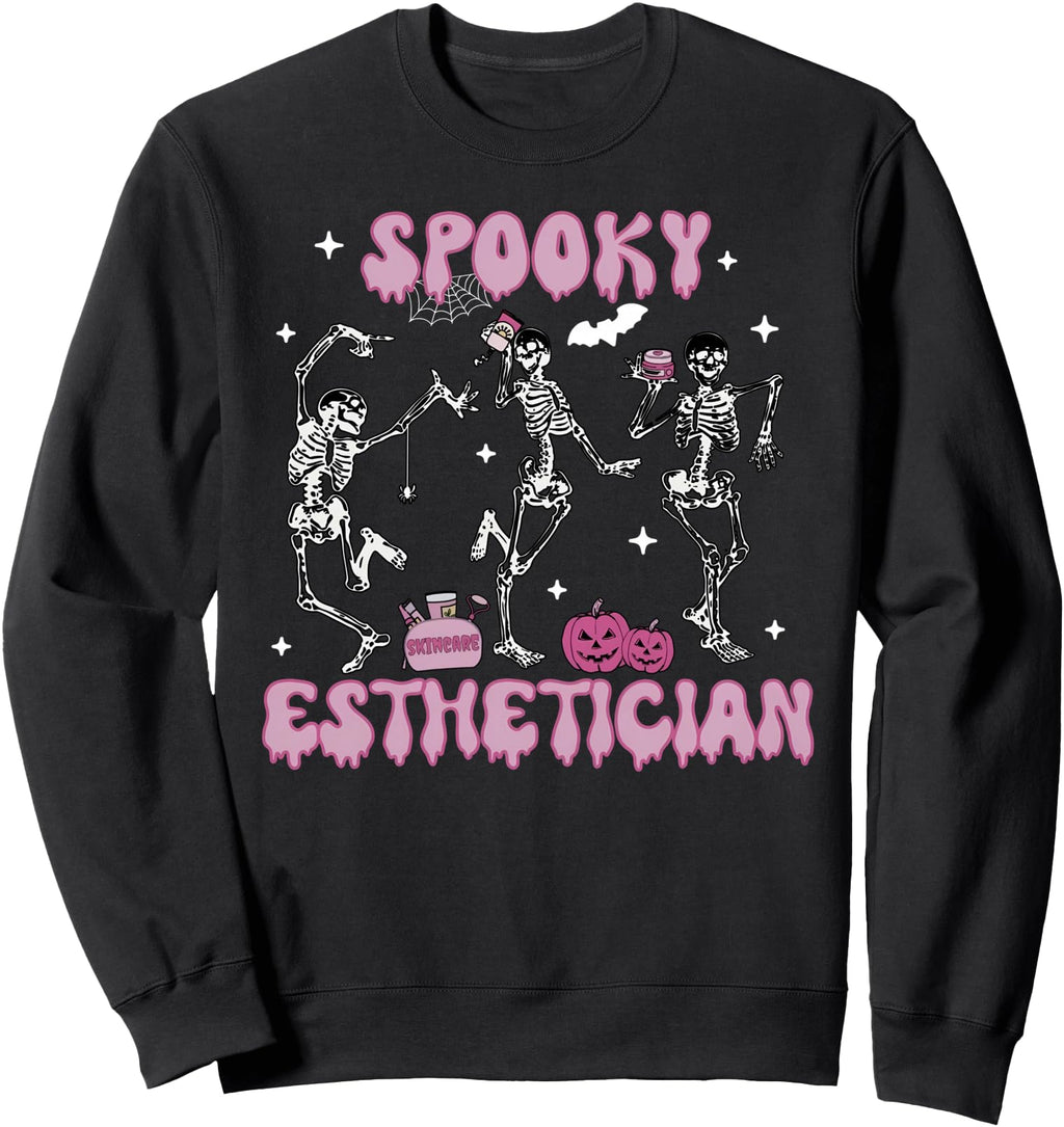 Exclusive Spooky Esthetician Skeleton Hoodie - Novelty Apparel Men Women - T-Shirt, Sweatshirt, Hoodie