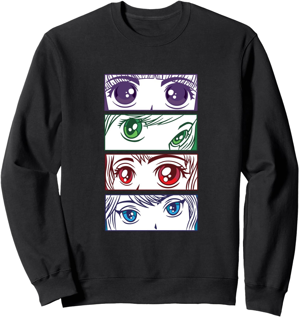 Japanese Manga Girt Eyes Hoodie - Novelty Apparel Unisex - T-Shirt, Sweatshirt, Hoodie