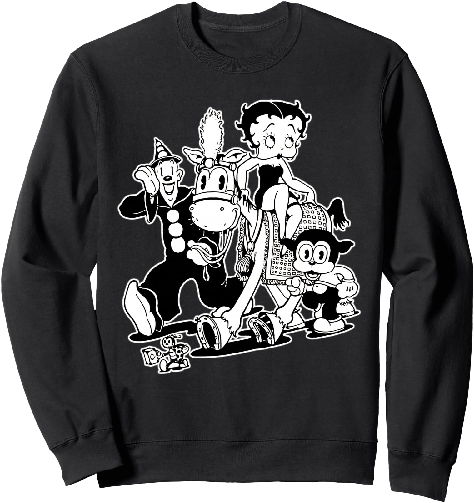 Koko Clown Bimbo Betty Crew Cartoon T-Shirt - Graphic Print Men Women - T-Shirt, Sweatshirt, Hoodie