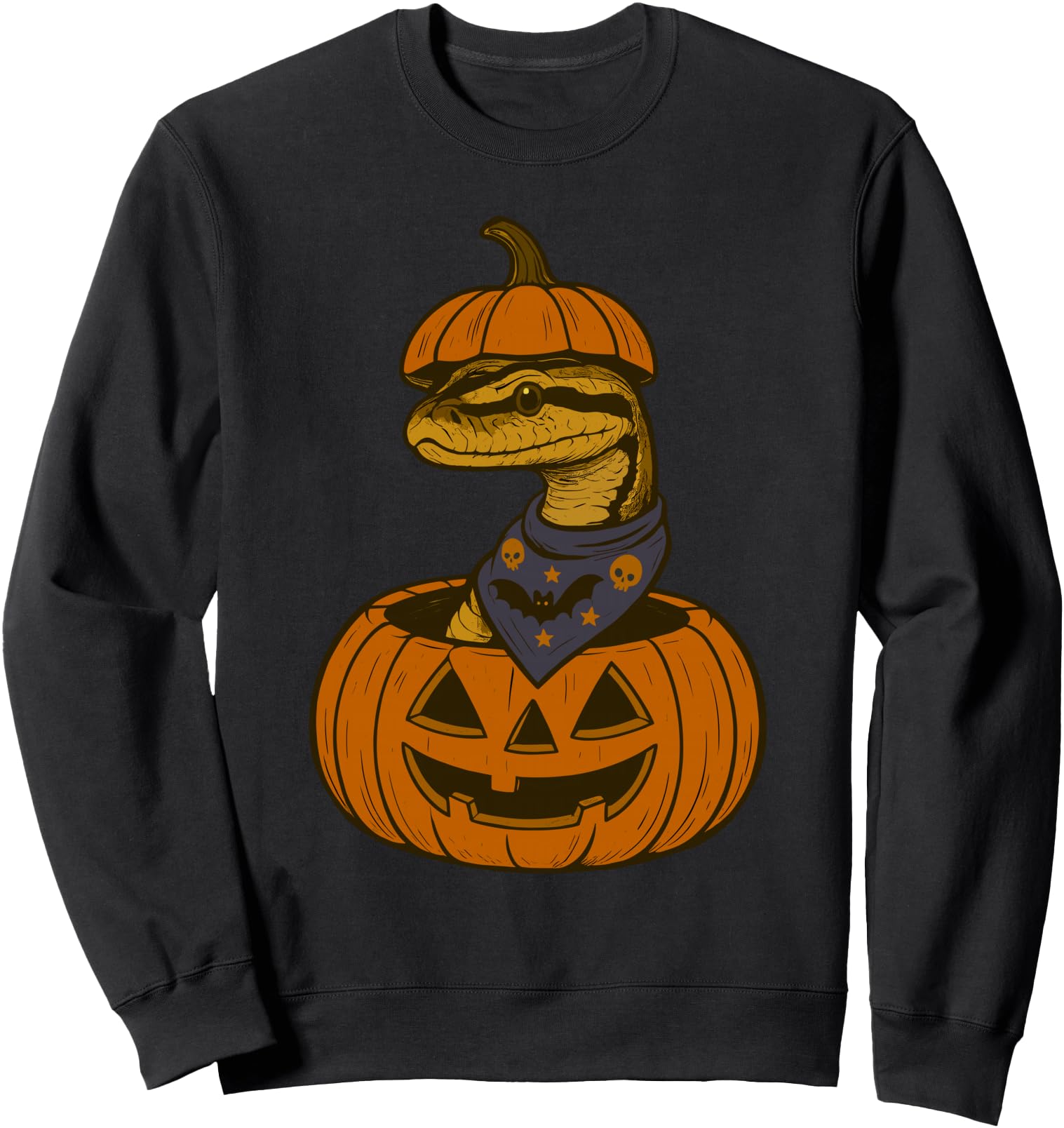 Authentic Spooky Ball Python Snake T-Shirt - Trendy Graphic for Adults - T-Shirt, Sweatshirt, Hoodie