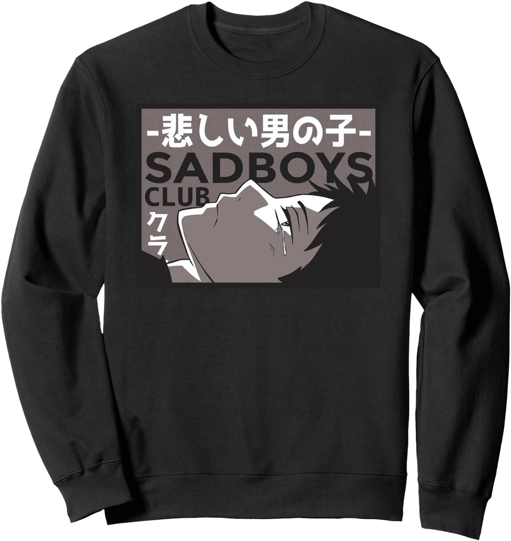 Sad Club Anime Illustration Japanese T-Shirt - Custom Art Print for Adults - T-Shirt, Sweatshirt, Hoodie