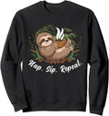 Authentic Coffee And Nap Sip Repeat Hoodie - Minimalist Print for Adults - T-Shirt, Sweatshirt, Hoodie