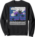 Japanese Manga Silhouettes Beach Surfing Hoodie - Unique Graphic Unisex - T-Shirt, Sweatshirt, Hoodie
