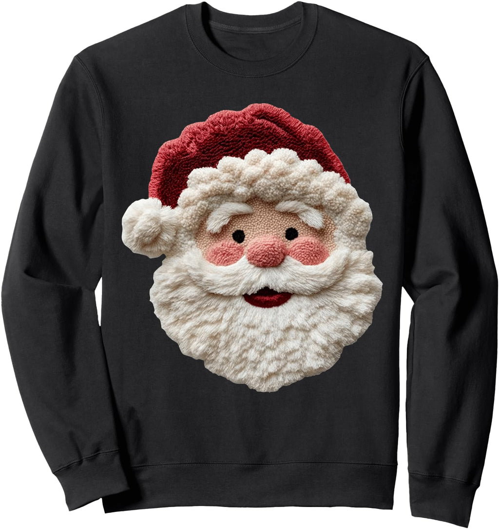 Latch Hook Yarn Crochet Santa Holiday Hoodie - Custom Art Print Men Women - T-Shirt, Sweatshirt, Hoodie