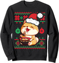 Ugly Kawaii Anime Shiba Inu Eating Hoodie - Minimalist Print for Adults - T-Shirt, Sweatshirt, Hoodie