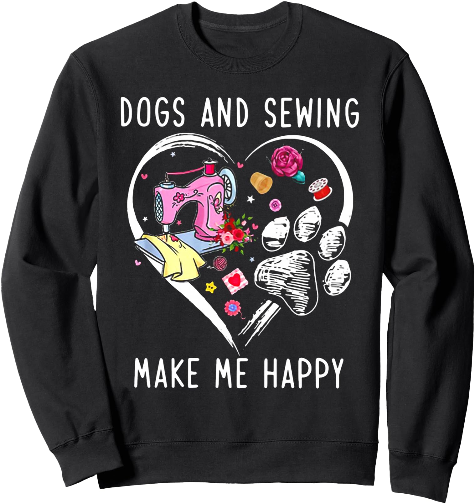 Exclusive Dogs And Sewing Make Me Hoodie - Casual Everyday Wear Men Women - T-Shirt, Sweatshirt, Hoodie