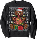 Exclusive Ugly Santa Hat Grizzly Bear Hoodie - Trendy Graphic Men Women - T-Shirt, Sweatshirt, Hoodie
