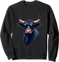 Authentic Cartoon Bull Head Sunglasses Hoodie - Trendy Graphic Unisex - T-Shirt, Sweatshirt, Hoodie
